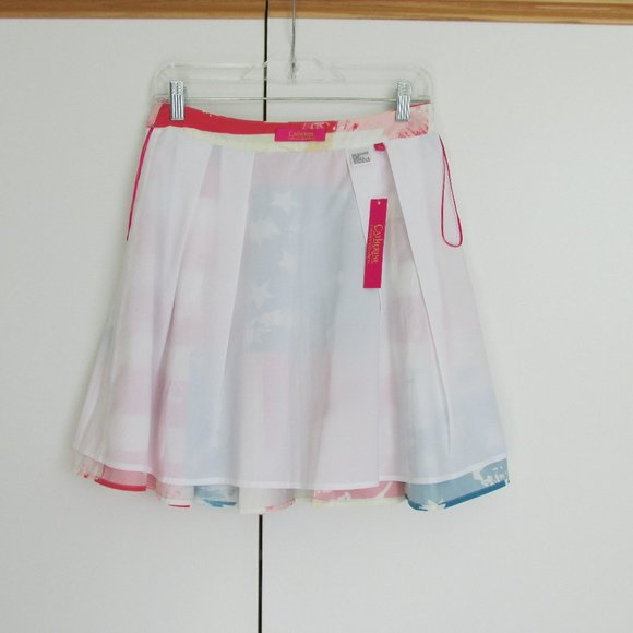 Catherine Malandrino USA Flag Pleated Flare Skirt - Picture 12 of 12